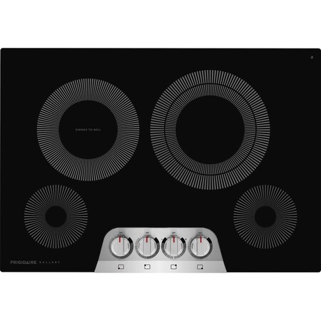 Frigidaire 30-in. EvenTemp Technology Electric Cooktop with 4 Burners and Expandable Element GCCE3049AS